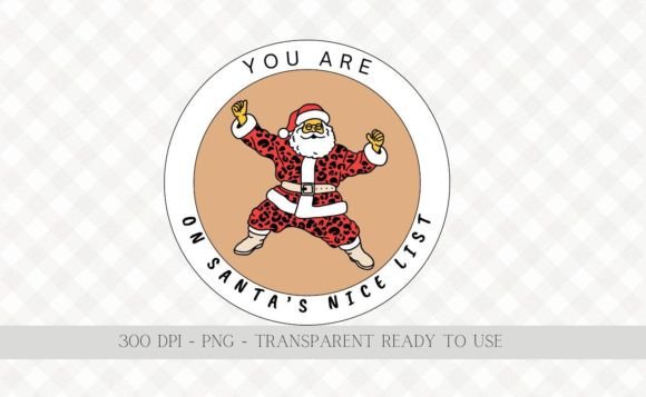 Download Leopard Santa's Nice List Christmas PNG - Premium Resources