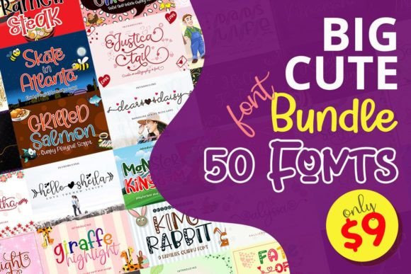 Download The Big Cute Fonts Bundle - Cute Collection