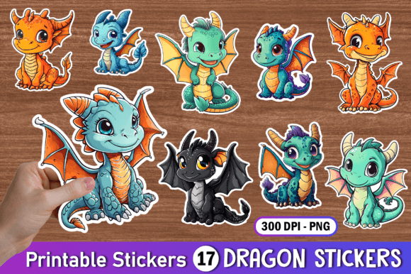 Download Cute Dragon Stickers Bundle Png - Cute Collection