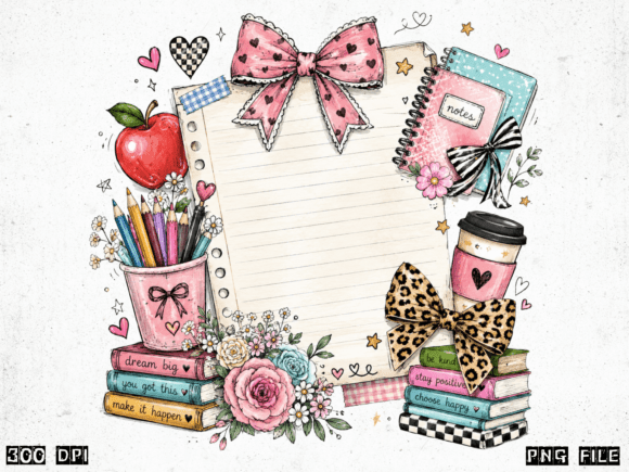 Download Cute Teacher Notes PNG | Back to School - Cute Collection